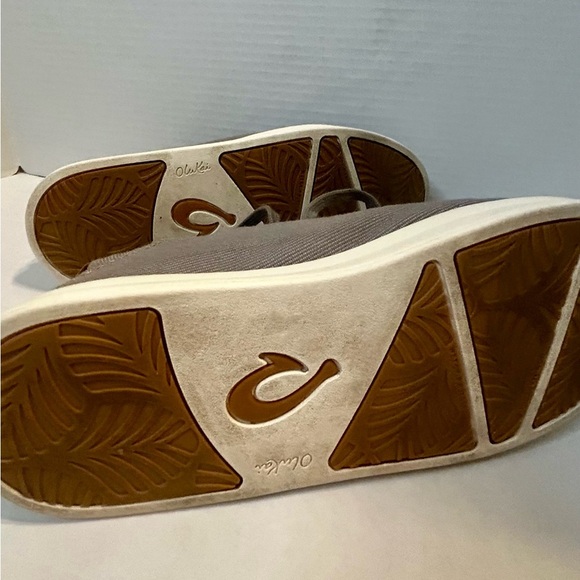 Olukai Black Leather Shoes Slip On Size 6.5 - Picture 4 of 5